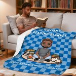 Personnalisé Multicolore Damier Mignon Personnage Carton Doux Couverture avec Nom Anniversaire Noël Cadeau de Lecture pour les Amoureux du Livre Rats de bibliothèque