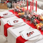 Tovagliolo natalizio personalizzato con nome e iniziale design a tema Babbo Natale 100% cotone decor da tavola regalo di Natale per amici e famiglia