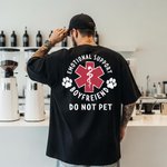 Henkilökohtainen Funny Emotionaalinen tuki Medical Symbol 100% puuvilla T-paita teksti syntymäpäivä joululahja aviomies poikaystävä tyttöystävä EMT
