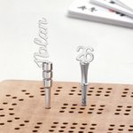 Spersonalizowane metalowe kołki do gry w Cribbage z imieniem i nazwiskiem Prezent urodzinowy dla miłośników gry w Cribbage