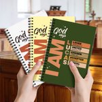 Personlig God Says Bibelvers A5 Spiralbok med navn og 120 linjerte sider Bursdagsgave til familie, venner og kristne