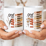Personlig Gud sier bibelvers 11 oz 15 oz keramisk kaffekrus med navn bursdag julegave til familie venner kristne