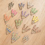 Personalised Multicolour Name Wooden Cribbage Pegs Set of 3 Board Game Accessories Birthday Gift for Cribbage Lovers