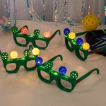 Personalisierte 3D-gedruckt Light Up Miniatur Pickleball Brille mit Text Party Dekoration Weihnachtsgeschenk für Pickleball-Liebhaber