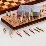 Personalised Multicolour Name Wooden Cribbage Pegs Set of 3 Board Game Accessories Birthday Gift for Cribbage Lovers