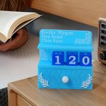 Bibliothèque à tiroirs personnalisée imprimée en 3D Décoration de suivi de lecture avec nom Décoration de bibliothèque Anniversaire Cadeau de lecture pour les rats de bibliothèque