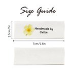 Personlige fødselsblomst syetiketter navnelapper sett med 10 for klær håndlaget vare bursdagsgave til strikking DIY håndverkselskere