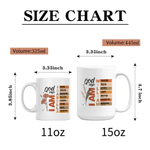 Personlig Gud sier bibelvers 11 oz 15 oz keramisk kaffekrus med navn bursdag julegave til familie venner kristne