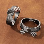 Personalizado Arte Marcial Cinturón Negro Dan Rayas Anillo con texto grabado Equipo Belt Raking Regalo para Karate BJJ Taekwondo Aikido Lover
