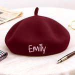 Cappello berretto in lana vintage personalizzato con nome ricamato Accessorio invernale Regalo di Natale per donne e uomini