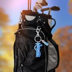 Personalized Golf Acrylic Keychain with Name and Tassel Bag Tag End of Season Christmas Birthday Gift for Golf Lovers Players