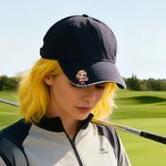 Clip magnético para gorra personalizado con tema de golf personaje de dibujos animados y nombre regalo de cumpleaños para jugadores de golf
