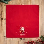 Personalisierte Wiederverwendbare Weihnachtsmann Serviette aus 100% Baumwolle mit Namen Küche Deko Weihnachtsgeschenk für Familie Freunde
