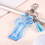 Personalized Golf Acrylic Keychain with Name and Tassel Bag Tag End of Season Christmas Birthday Gift for Golf Lovers Players