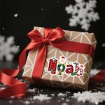 Gepersonaliseerde Waterdichte Kerststickers met Kerstman en Rendier met Naam voor Cadeauversiering en Kerstfeestjes voor Familie en Vrienden