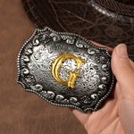 Personalisierte Cool Vintage Cowboy-Thema Brief Gürtelschnalle Geburtstag Jahrestag Geschenk für Western-Liebhaber Cowboy Cowgirl