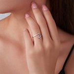 Anillo Personalizado Ajustable Avión con Piedra de Cumpleaños Joyería Delicada Regalo de Cumpleaños y Navidad para Mujeres Pilotos Entusiastas de la Aviación