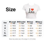 Henkilökohtainen Monivärinen I Love Baby Tee Crop Top with Sorority Name Sorority Bid Day Initiation Gift for Friends Girls | Callie × Affinity Licensing