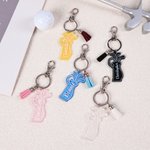 Personalized Golf Acrylic Keychain with Name and Tassel Bag Tag End of Season Christmas Birthday Gift for Golf Lovers Players