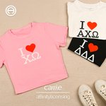 Henkilökohtainen Monivärinen I Love Baby Tee Crop Top with Sorority Name Sorority Bid Day Initiation Gift for Friends Girls | Callie × Affinity Licensing