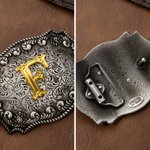 Personalisierte Cool Vintage Cowboy-Thema Brief Gürtelschnalle Geburtstag Jahrestag Geschenk für Western-Liebhaber Cowboy Cowgirl