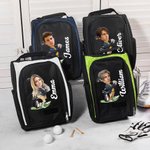 Personalised Golf Club Cartoon Character Face Photo Large Capacity Bag with Name Golf Accessories Birthday Christmas Gift for Golf Lovers