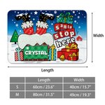 Spersonalizowana wycieraczka Santa Stop Here Chimney Santa Claus z imieniem i nazwiskiem Dekoracja domu Prezent świąteczny dla przyjaciela rodziny