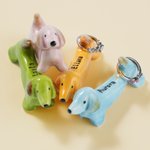 Personalizada Dachshund Perro de cerámica Trinket Plato Anillo Titular con texto Cumpleaños Boda Aniversario de regalo para las mujeres comprometidas Parejas