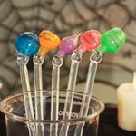Personalized Magic Witch Potion Handmade Bottle Stirrers with Name Set of 5 Drink Decor Halloween Party Gift for Family Friends