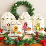 Spersonalizowana torba ze sznurkiem ze zdjęciem i imieniem na prezent urodzinowy dla dzieci z serii Cute Animal Fantasy Unicorn Rabbit