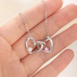 Colgante de corazón personalizado Collar de piedra de nacimiento con 1-6 nombres grabados Joyería delicada Día de la Madre Cumpleaños Aniversario Día de San Valentín Regalo para mujeres