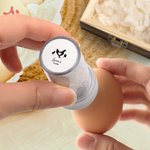 Gallina personalizzata Silhouette Uovo Timbro sicuro con nome Inchiostro alimentare e scatola Regalo di compleanno per famiglia allevatore agricoltore