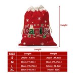 Sac à dos en toile avec nom et prénom pour le Père Noël et l'Élément Alphabet Cadeau de Noël pour les enfants