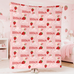 Plaid personnalisé avec nom pour la décoration de la maison, l'anniversaire et le cadeau de Noël pour les filles.