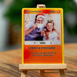 Personalized Funny Glitter Classic Photo Game Card with Protective Cover and Wooden Stand Birthday Anniversary Gift for Family Friends Pet Lovers