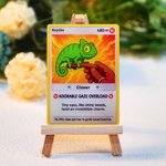 Personalized Cute Photo Glitter Classic Game Card with Protective Cover and Wooden Stand Birthday Anniversary Christmas Gift for Kids Pet Lovers