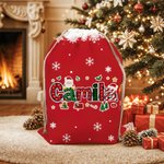 Sac à dos en toile avec nom et prénom pour le Père Noël et l'Élément Alphabet Cadeau de Noël pour les enfants