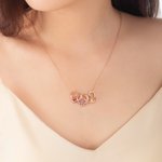 Colgante de corazón personalizado Collar de piedra de nacimiento con 1-6 nombres grabados Joyería delicada Día de la Madre Cumpleaños Aniversario Día de San Valentín Regalo para mujeres