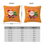 Personalized Cute Santa Throw Pillow Cover with Name Home Decor Christmas Gift for Family Kids