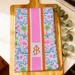 Henkilökohtainen Chinoiserie Pagoda pehmeä Super imukykyinen vohveli teepyyhe nimikirjaimilla Keittiö Decor Päivittäinen käyttö Housewarming lahja Hostessesille