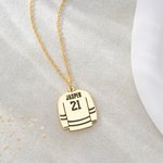 Henkilökohtainen Hockey Jersey riipus kaulakoru nimi ja numero Dainty korut syntymäpäivä joululahja jääkiekkoilija joukkuetoveri