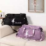 Sac à Bandoulière Personalisé avec Nom et Motif de Ballet Sac à Compartiments Multi-poches Cadeau Anniversaire pour Amoureux de Danse Ballerine
