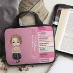 Personalised Bible Verse Cartoon Character Bible Storage Bag Daily Use Thanksgiving Day Christening Gift for Christian Family Friends