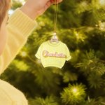 Personalised Chunky Knit Sweater Acrylic Ornament with Name and Birth Information Home Tree Decor Baby's 1st Christmas Gift for New Baby New Parent