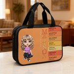 Personalised Bible Verse Cartoon Character Bible Storage Bag Daily Use Thanksgiving Day Christening Gift for Christian Family Friends