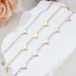 Pulsera personalizada con varios corazones y de 1 a 5 nombres grabados joyería minimalista regalo de cumpleaños o aniversario para mujer y chica