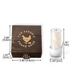 Gallina personalizzata Silhouette Uovo Timbro sicuro con nome Inchiostro alimentare e scatola Regalo di compleanno per famiglia allevatore agricoltore
