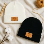 Personalized Comic Style Cartoon Character Soft Knitted Beanie Hat with Name Winter Accessory Birthday Gift for Men Women Family