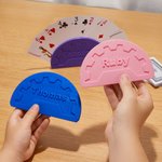 Personalized 3D Printed Convenient Multicolour Small Hands Card Holder with Name Family Game Birthday Gift for Children Card Lovers