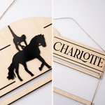 Personalised Horse Show Silhouette Ribbon Badge Holder with Text Equestrian Award Display Birthday Game Day Team Gift for Horse Rider Lover